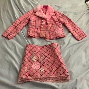 Barbie skirt and jacket set